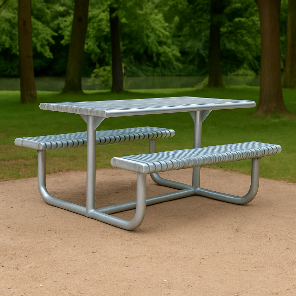 1750mm Duraforgix Heavy-Duty Steel Picnic Table | Robust Outdoor Seating for Schools, Parks & Public Spaces