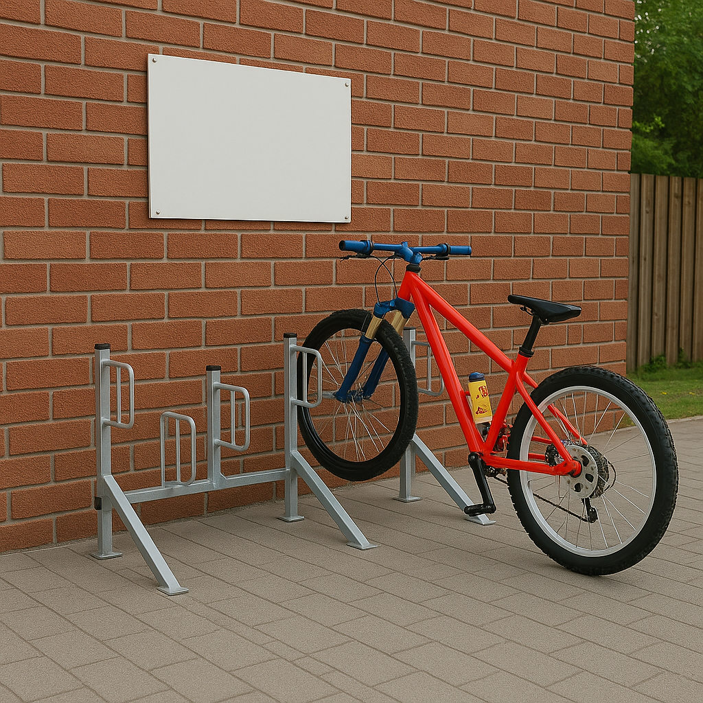 Type B Heavy-Duty Cycle Rack – Single-Sided, Space-Saving Bike Parking for Up to 10 Cycles
