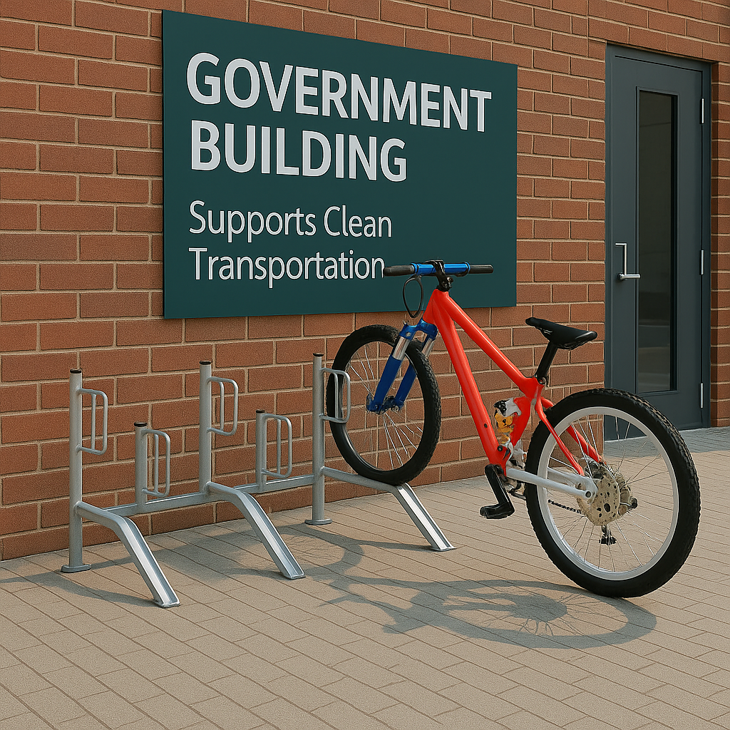Type B Heavy-Duty Cycle Rack – Single-Sided, Space-Saving Bike Parking for Up to 10 Cycles