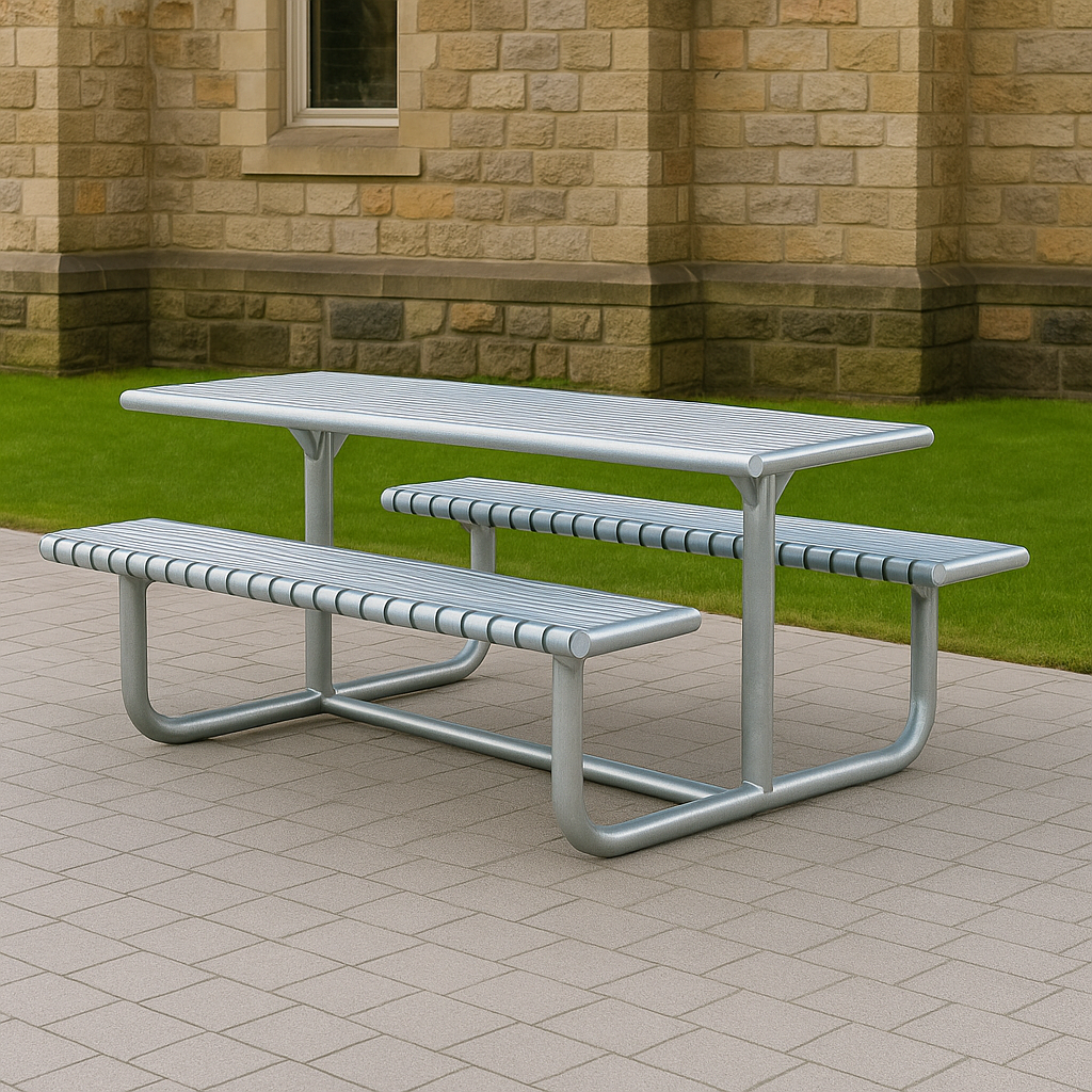 1750mm Duraforgix Heavy-Duty Steel Picnic Table | Robust Outdoor Seating for Schools, Parks & Public Spaces