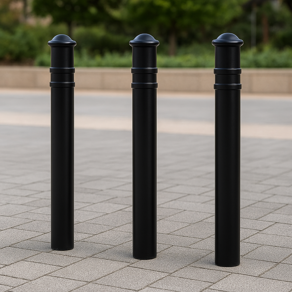 Premium Ornamental Steel Bollard – 1000mm Above Ground | Anti-Ram Security Post for Driveways, Retail & Public Spaces