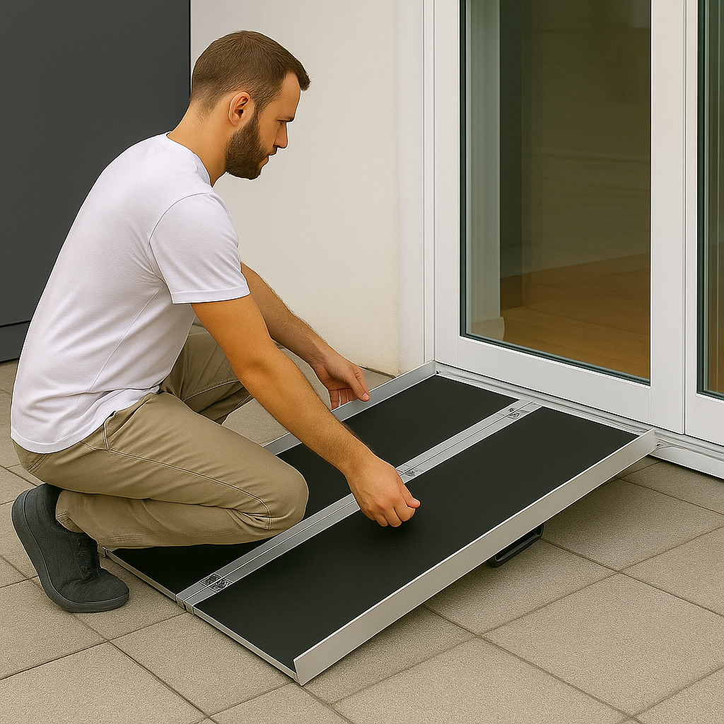 Heavy-Duty Multi-Fold Wheelchair Ramp (4ft – 10ft) | Safe & Easy Vehicle Access