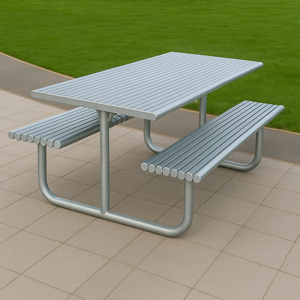1750mm Duraforgix Heavy-Duty Steel Picnic Table | Robust Outdoor Seating for Schools, Parks & Public Spaces