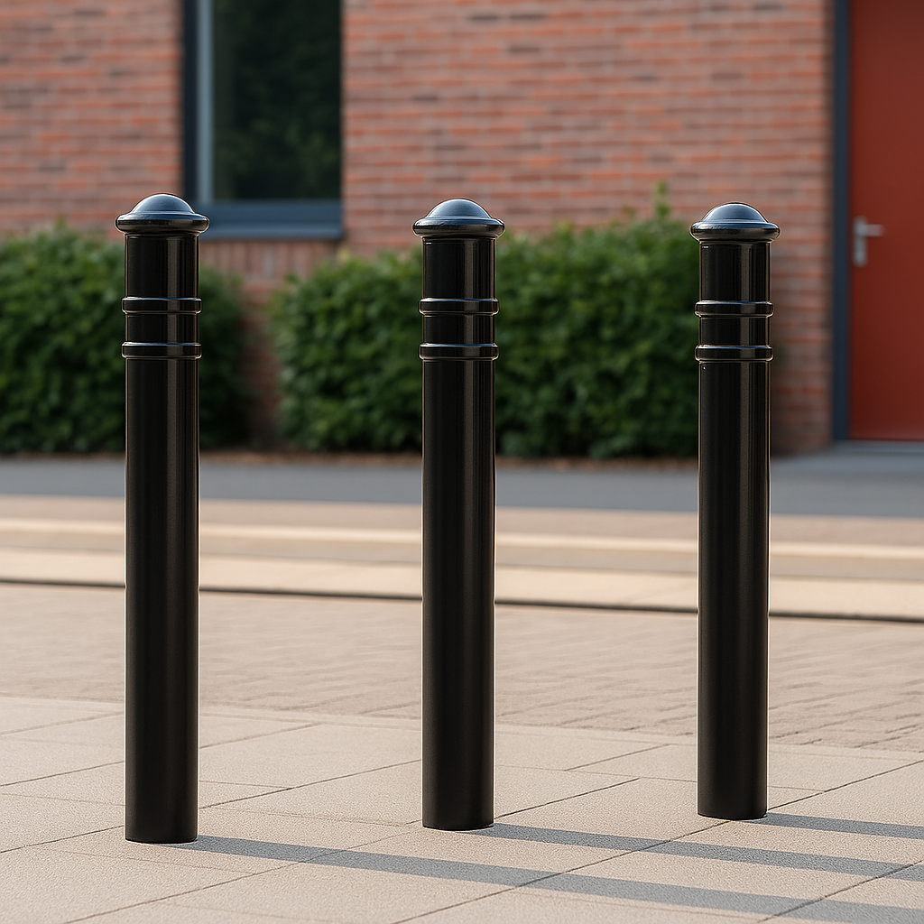 Premium Ornamental Steel Bollard – 1000mm Above Ground | Anti-Ram Security Post for Driveways, Retail & Public Spaces