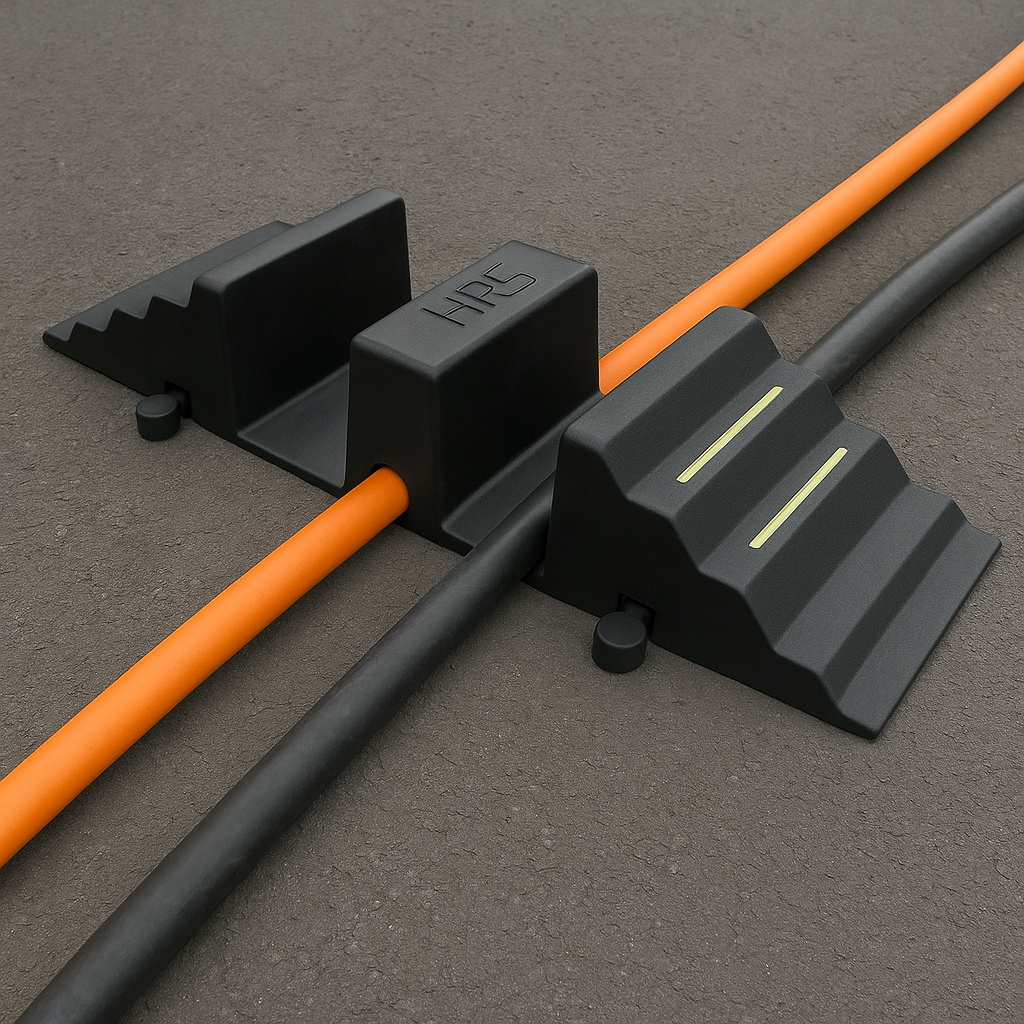 HGV Hose & Cable Protection Ramp – Heavy-Duty Guard for Industrial & Construction Traffic