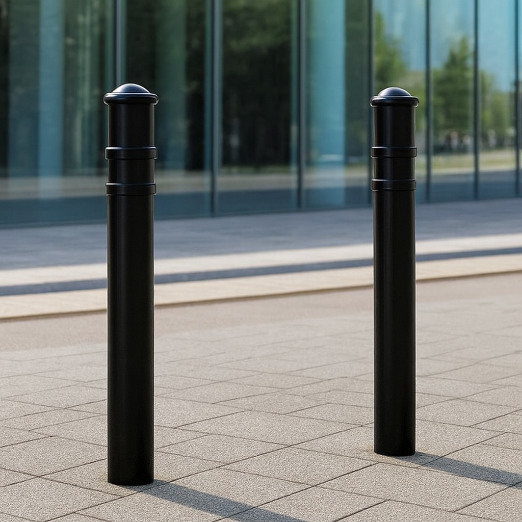 Premium Ornamental Steel Bollard – 1000mm Above Ground | Anti-Ram Security Post for Driveways, Retail & Public Spaces