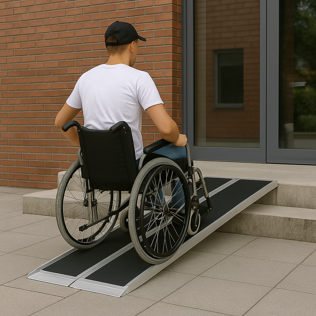 Heavy-Duty Multi-Fold Wheelchair Ramp (4ft – 10ft) | Safe & Easy Vehicle Access