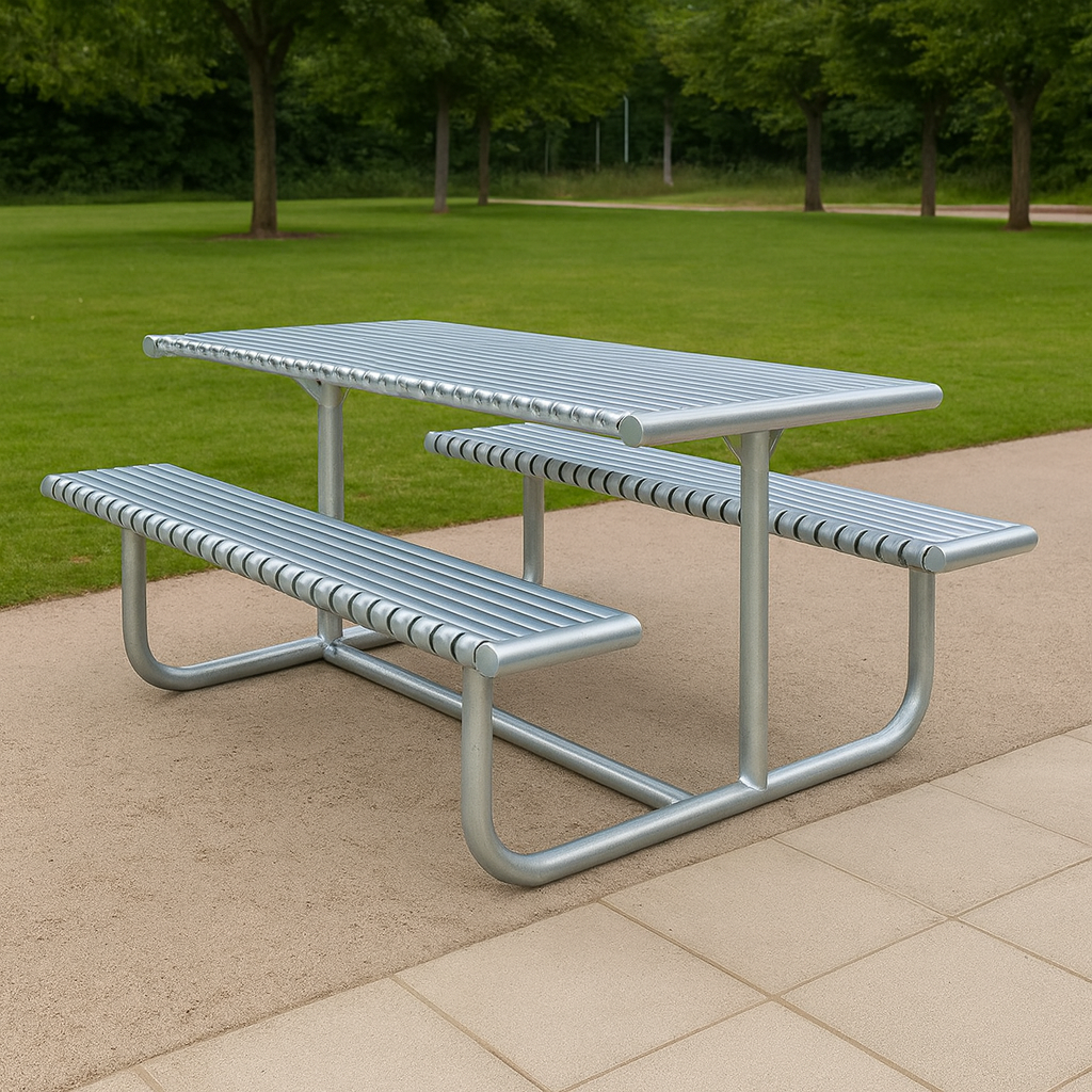 1750mm Duraforgix Heavy-Duty Steel Picnic Table | Robust Outdoor Seating for Schools, Parks & Public Spaces