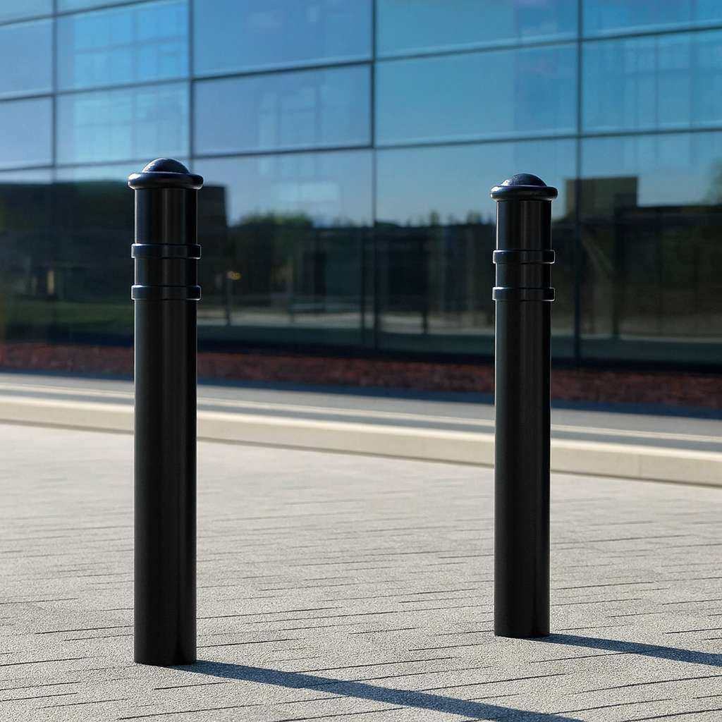 Premium Ornamental Steel Bollard – 1000mm Above Ground | Anti-Ram Security Post for Driveways, Retail & Public Spaces