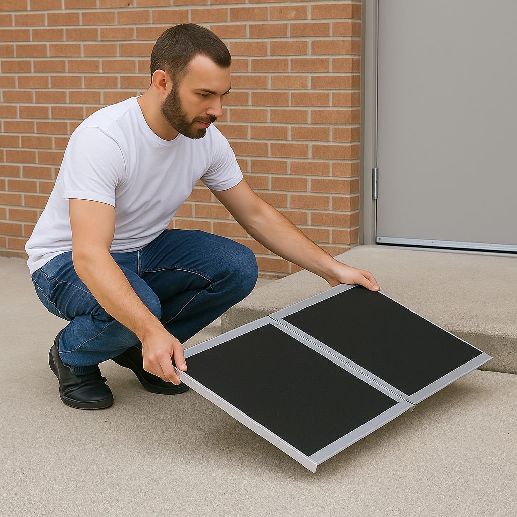 Heavy-Duty Multi-Fold Wheelchair Ramp (4ft – 10ft) | Safe & Easy Vehicle Access