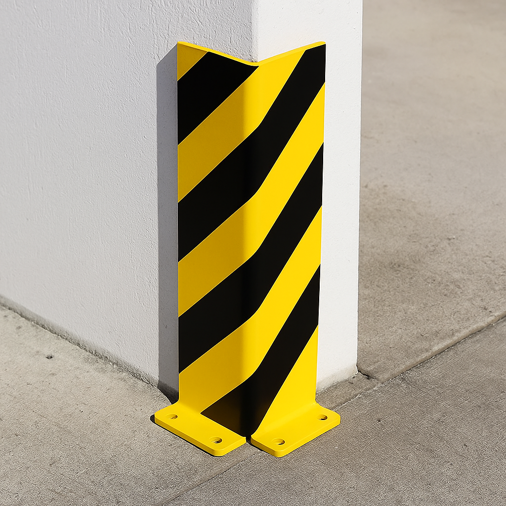 Heavy-Duty Black Bull Pallet Rack Protector – Steel Impact Guard for Warehouse Safety