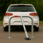 Heavy-Duty 3-Leg Folding Parking Post – Secure Driveway & Reserved Space Barrier (Padlock & Keys Included)
