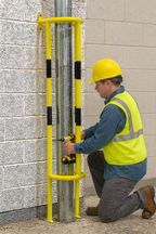 Heavy-Duty Floor & Wall Mounted Pipe Protector – Vertical Impact Guard for Industrial & Commercial Sites