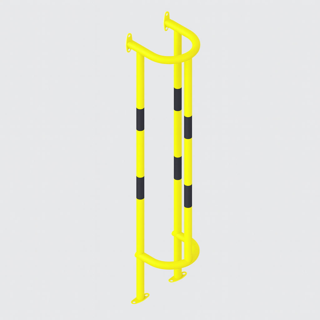 Heavy-Duty Floor & Wall Mounted Pipe Protector – Vertical Impact Guard for Industrial & Commercial Sites