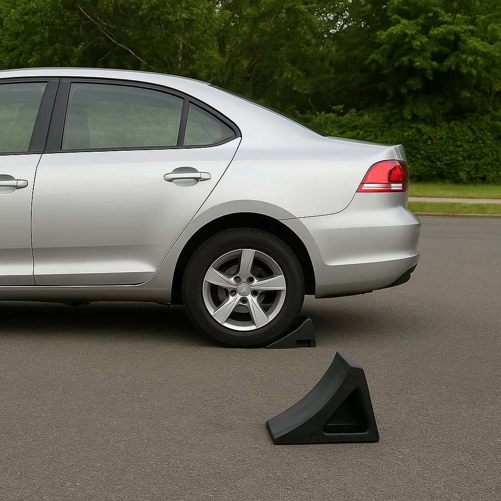 Heavy-Duty Rubber Wheel Chock for LGVs & Industrial Vehicles – Non-Slip, Durable, Weather-Resistant