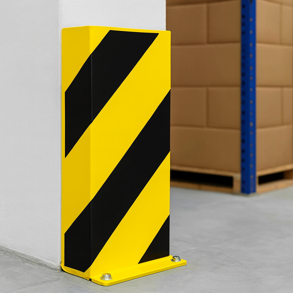 Black Bull Heavy-Duty Pallet Rack Protector – 800mm ‘U’ Profile Steel Guard for Warehouse Safety