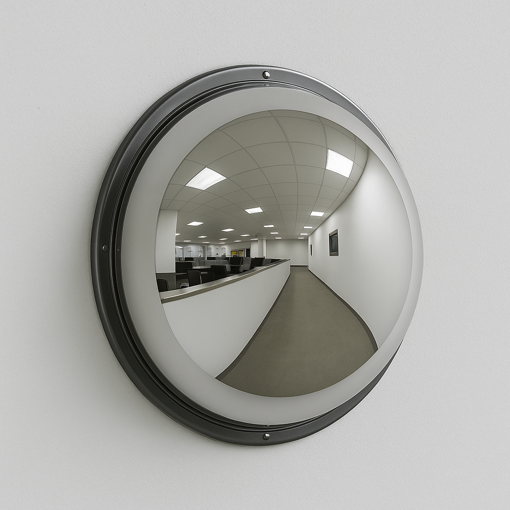 Industrial Hemispherical Mirror – 360° Safety Monitoring for Indoor Spaces