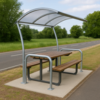 Bowland Single-Sided Cycle Shelter – Galvanised Steel Frame with UV-Protected PETG Roof | Durable, Modern Bike Parking Solution