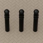Heavy-Duty Ornamental Steel Bollard – 1000mm Above Ground | Decorative Anti-Ram Post for Driveways, Storefronts & Public Spaces