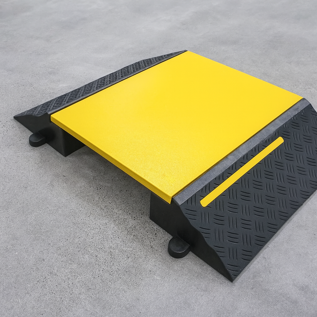Heavy-Duty Modular Cable & Hose Ramp Protector – Multi-Channel System for Construction & Event Safety