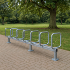 Single-Sided Floor-Mounted Cycle Rack – Type D | Compact, High-Density Bike Parking