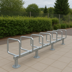 Single-Sided Floor-Mounted Cycle Rack – Type D | Compact, High-Density Bike Parking