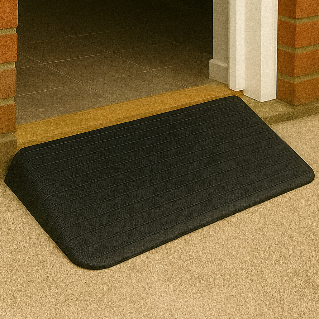 Non-Slip Rubber Threshold Ramps – 1" to 4" High for Wheelchair & Mobility Access