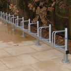 Single-Sided Floor-Mounted Cycle Rack – Type D | Compact, High-Density Bike Parking