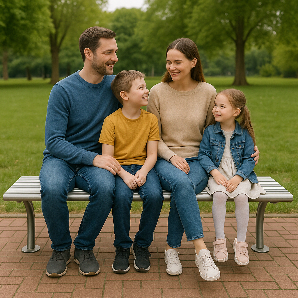 Vantrex 1800mm Galvanised Steel Bench 300 | Heavy-Duty Outdoor Seating for Schools, Parks & Public Spaces