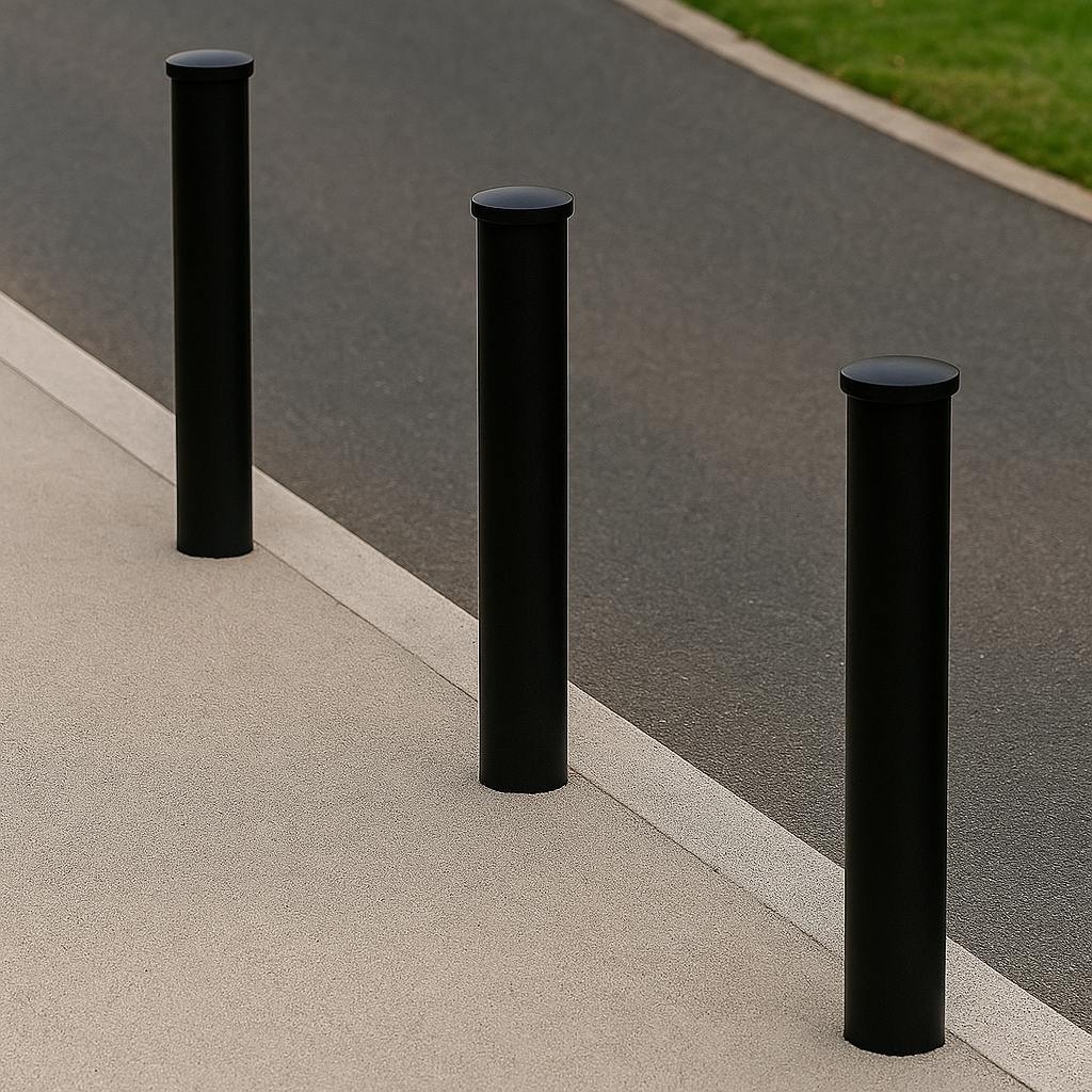 Heavy-Duty Ornamental Bollard – 1000mm Above Ground | Decorative Steel Post for Driveways, Property Protection & Urban Safety