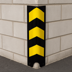 Black & Yellow Bullnose Corner Protector – Reflective Impact Guard for Wall Safety
