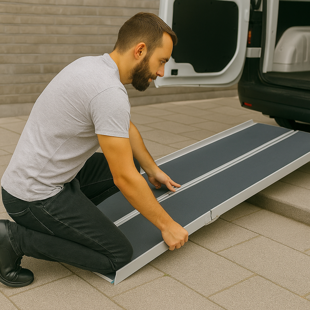 Premium VeltoRamp Lifestyle Folding Wheelchair Ramp – Lightweight, Portable, Multi-Fold (6ft to 9ft)