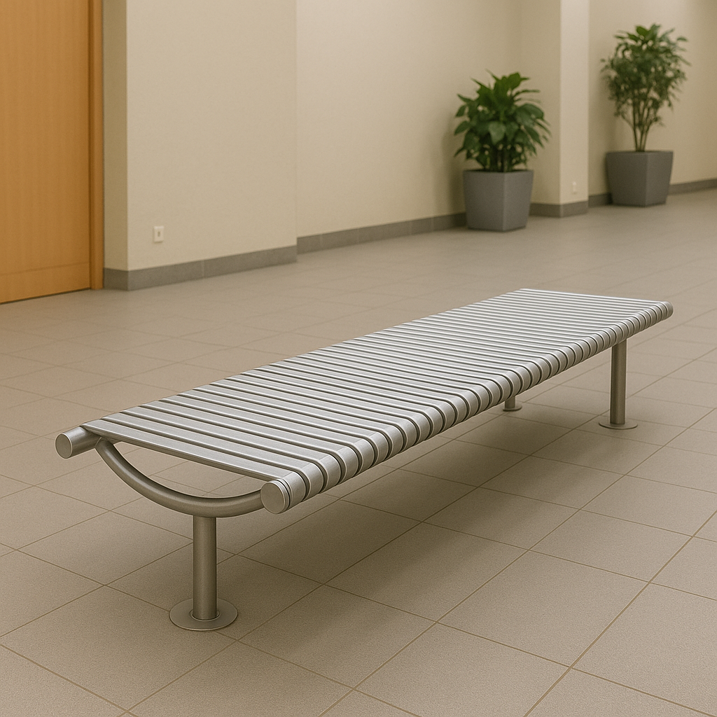 1750mm Duraforgix Compact Steel Bench | Sleek, Heavy-Duty Seating for Public Spaces