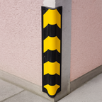 Black & Yellow Bullnose Corner Protector – Reflective Impact Guard for Wall Safety