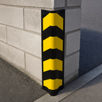 Black & Yellow Bullnose Corner Protector – Reflective Impact Guard for Wall Safety