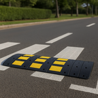 Extra-Wide 900mm Rubber Speed Bump – Heavy-Duty Traffic Calming Ramp with Fixings
