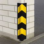 Black & Yellow Bullnose Corner Protector – Reflective Impact Guard for Wall Safety