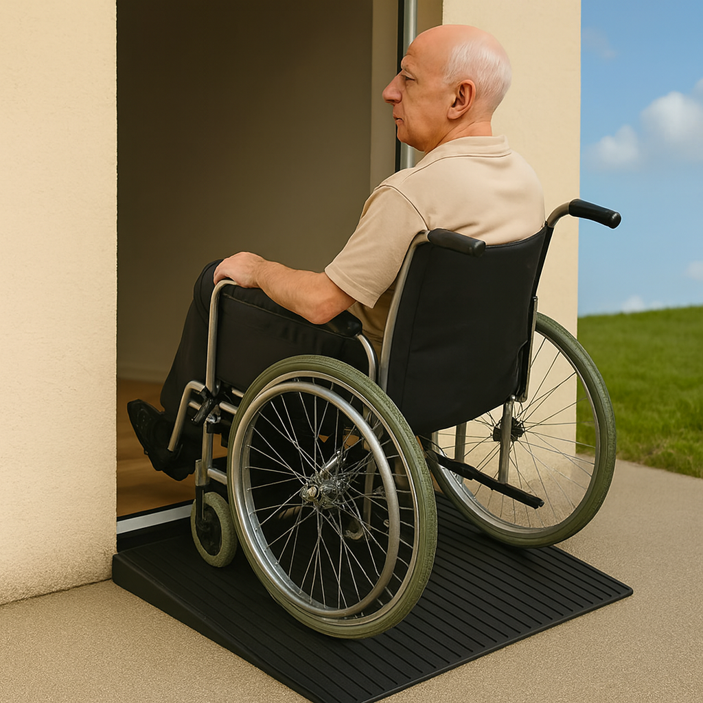Rubber Threshold Ramps – 12mm to 100mm High | Durable, Non-Slip, Heavy-Duty Access Solutions