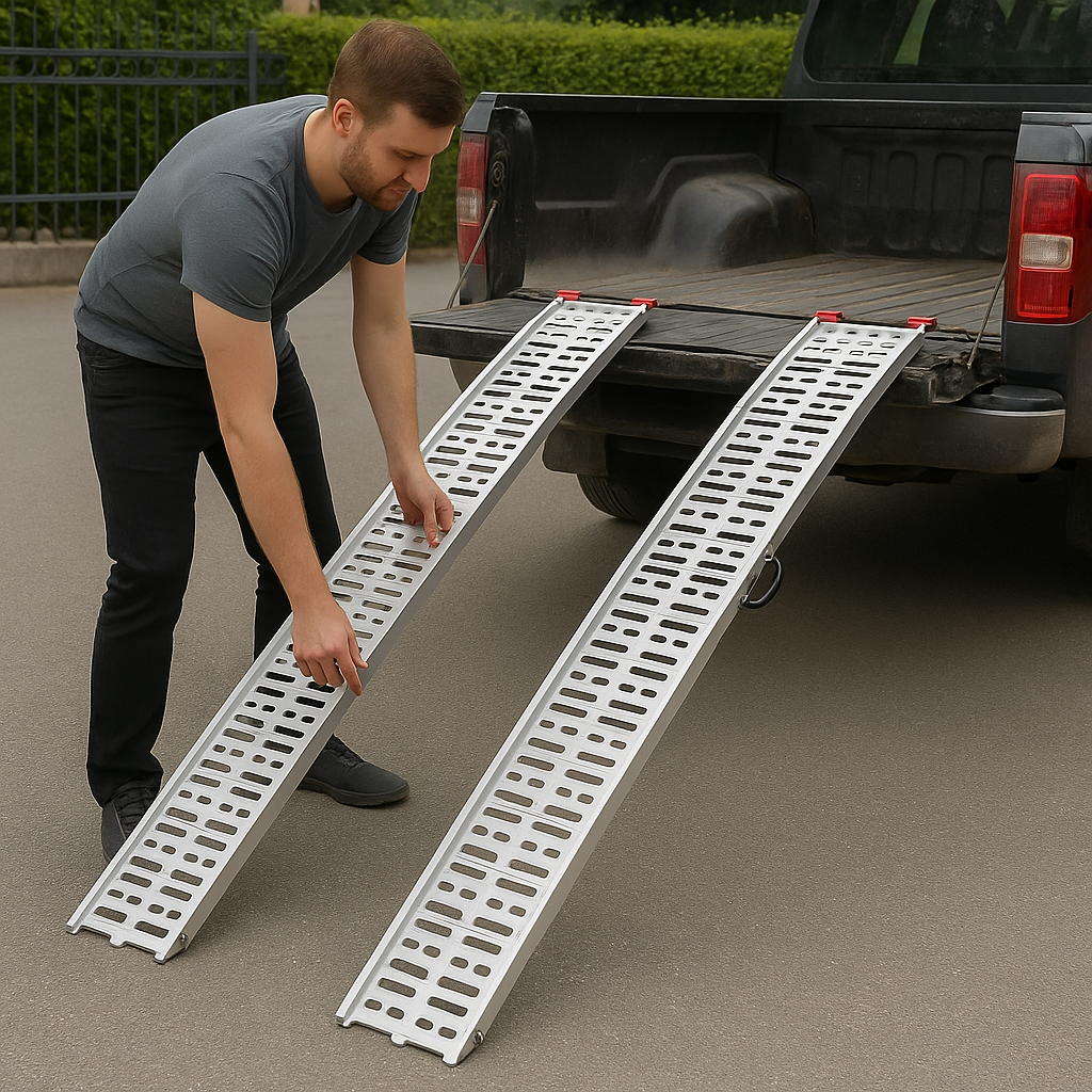 Heavy-Duty Loading Ramp with Dual Support Bars – 2200mm x 285mm | Maximum Stability & Strength