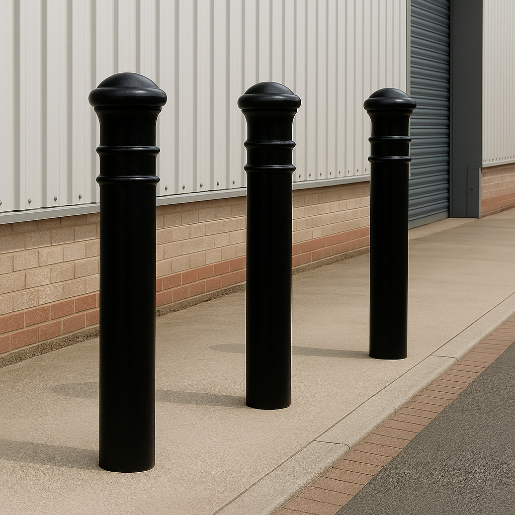 Ornamental Steel Bollard – 1000mm Above Ground | Decorative Anti-Ram Post for Driveways, Retail Fronts & Public Areas
