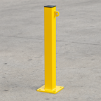 Black Bull MD Railing System End Post – Heavy-Duty Steel Safety Post for Indoor Barriers