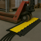 3-Channel Cable Protector – Extra-Strong Floor Ramp for Heavy-Duty Cable Safety
