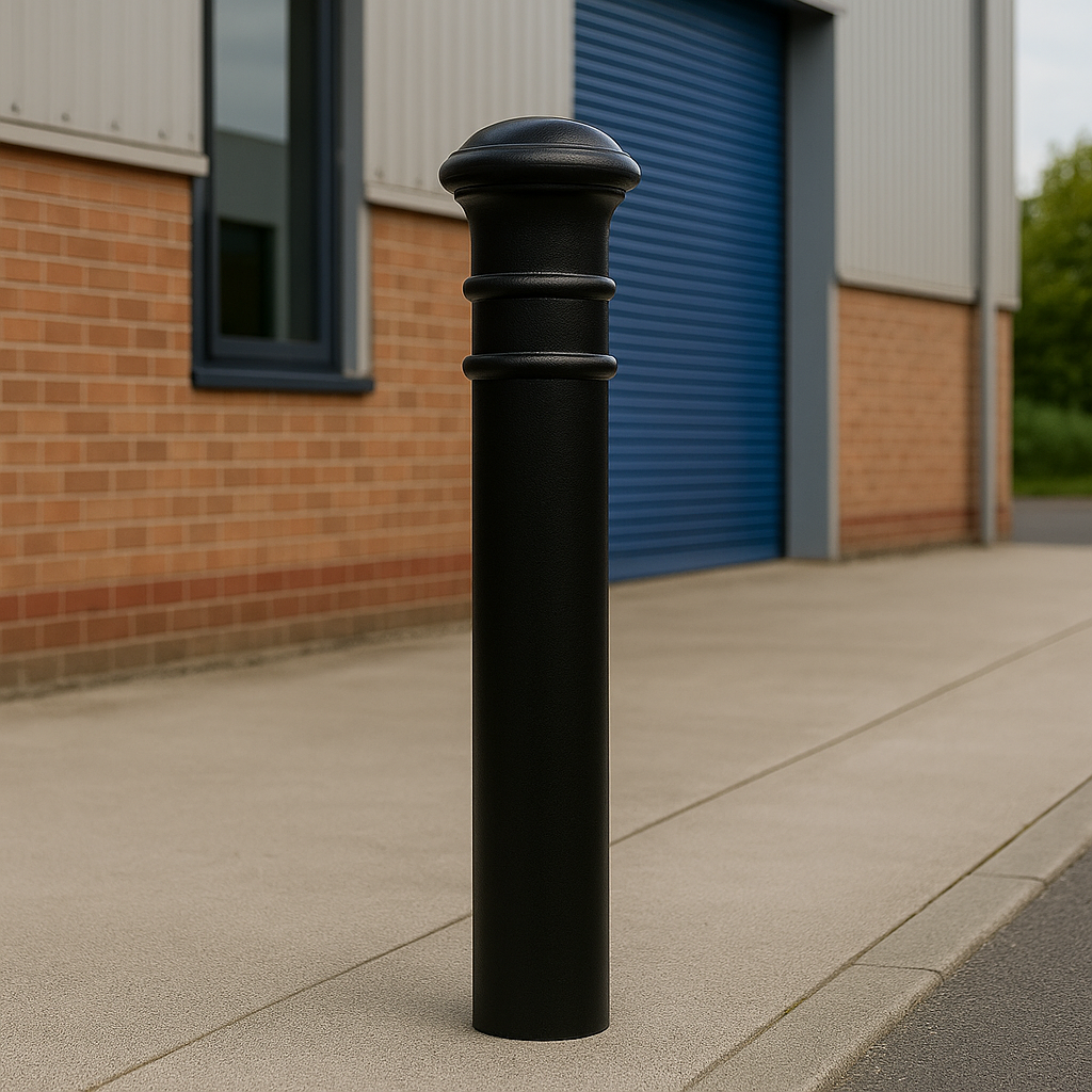 Ornamental Steel Bollard – 1000mm Above Ground | Decorative Anti-Ram Post for Driveways, Retail Fronts & Public Areas