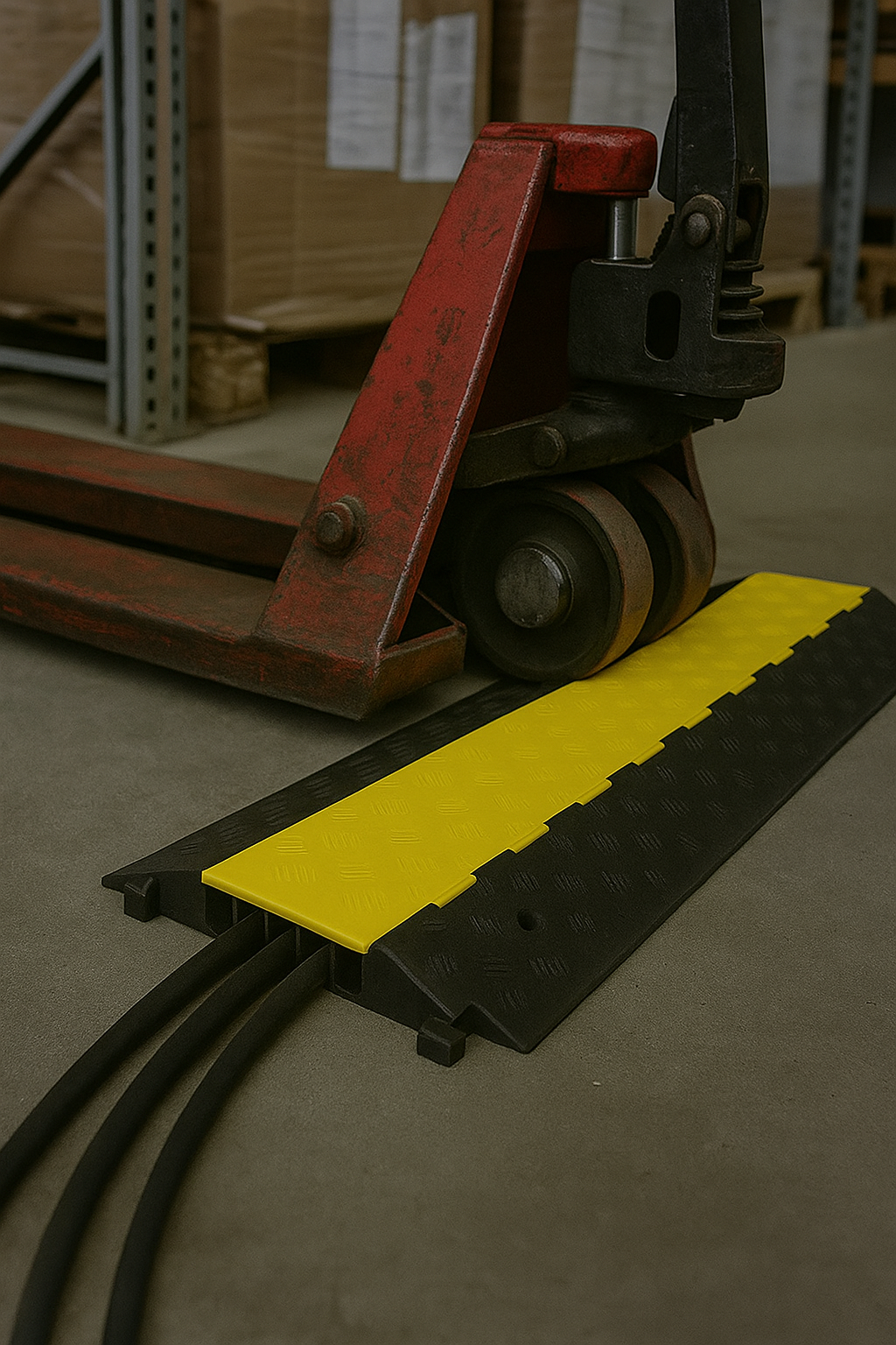 Heavy-Duty 3-Channel External Cable Protector Ramp – Outdoor Cable Guard for Vehicles & Pedestrian Safety