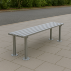 1000mm ModuForge Leaning Perch Bench | Durable Steel Seating for Urban & Transit Areas