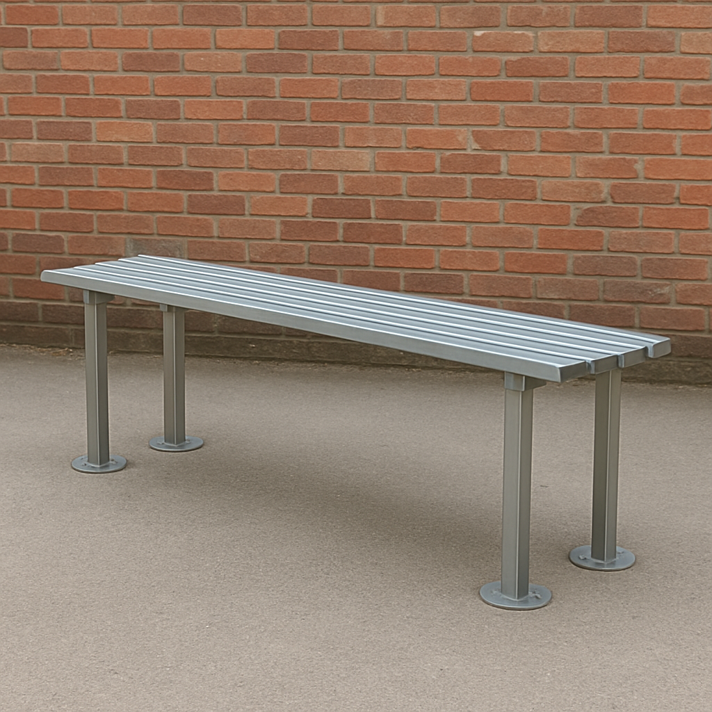 1000mm ModuForge Leaning Perch Bench | Durable Steel Seating for Urban & Transit Areas