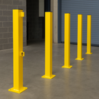 Black Bull MD Railing System End Post – Heavy-Duty Steel Safety Post for Indoor Barriers