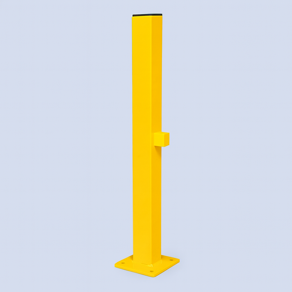 Black Bull MD Railing System End Post – Heavy-Duty Steel Safety Post for Indoor Barriers