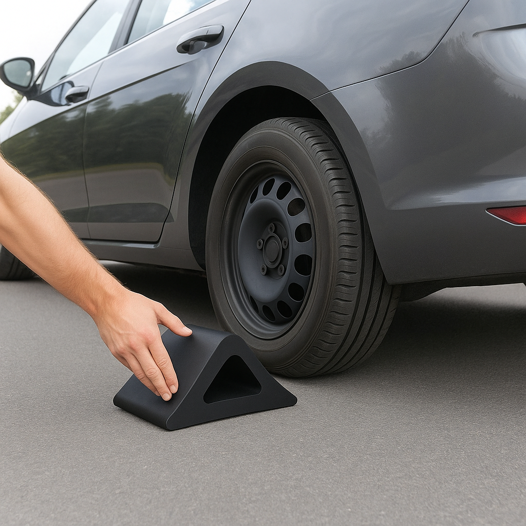 Lightweight High-Grip Wheel Chock – 1000 mm (L) × 157 mm (W) × 72 mm (H) – Durable Stopper for Cars, Trailers & Small Vehicles