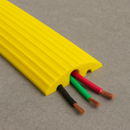 1.2m Heavy-Duty Cable Protector Ramp – Compact Rubber Cable Cover for Events, Construction & Outdoor Safety